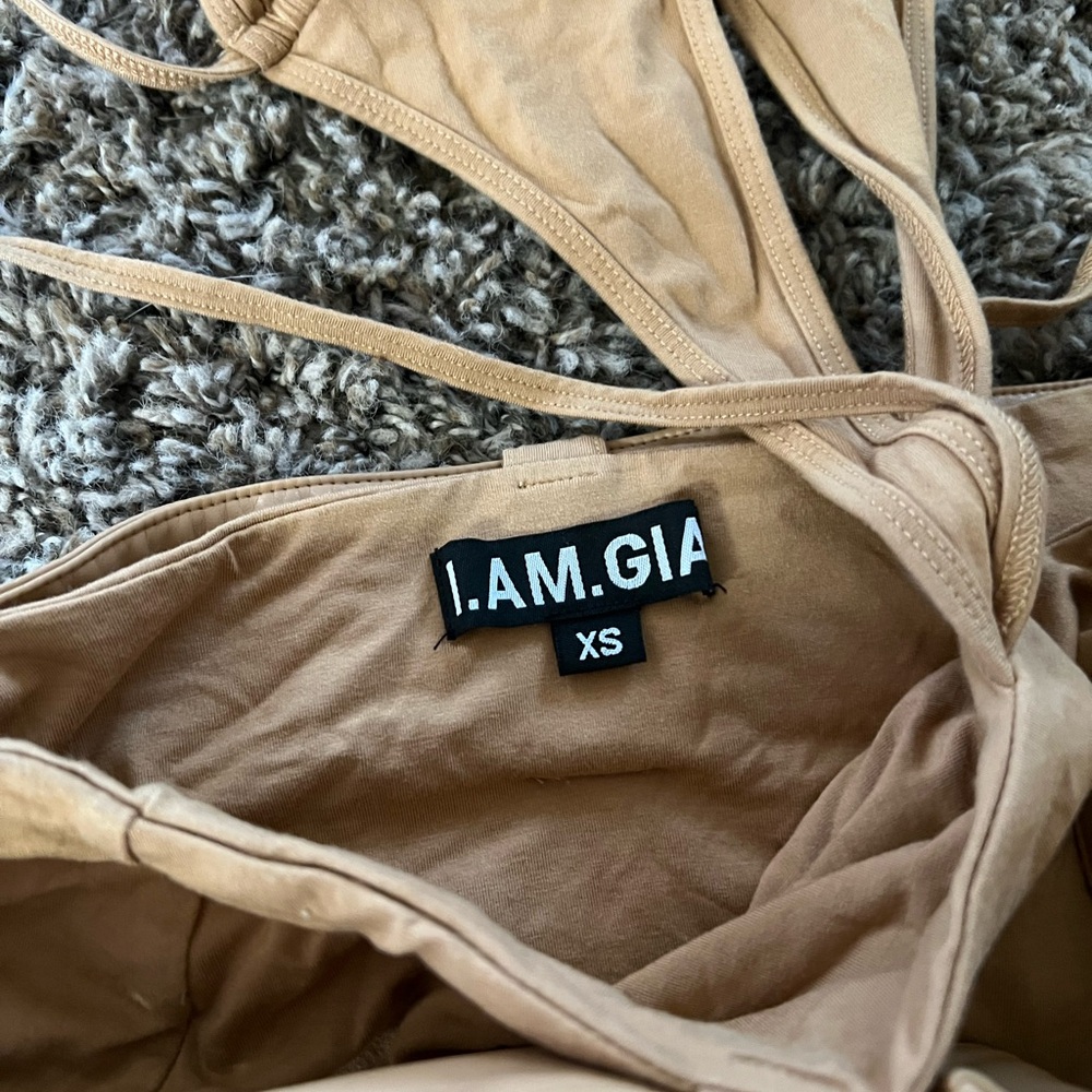 I.AM.GIA Tan Halter Dress - Picture 4 of 6